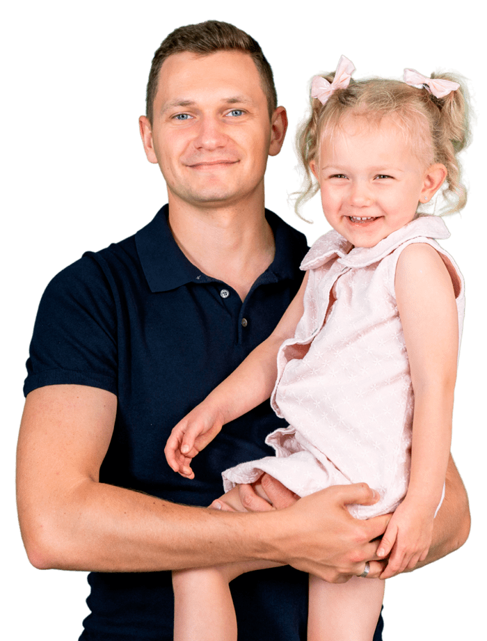 Andy, founder of Sterling Home Offer, with his daughter
