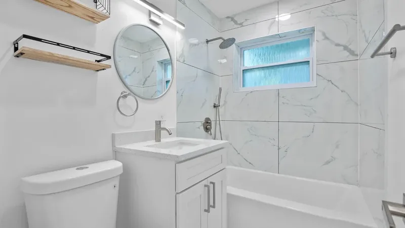 Renovated bathroom after