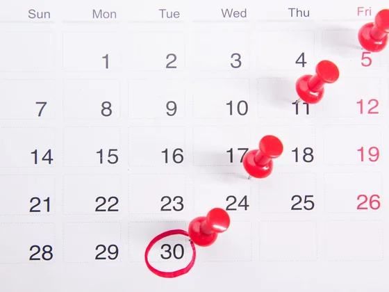 A calendar with a deadline date circled in red, representing the hard tax foreclosure deadline