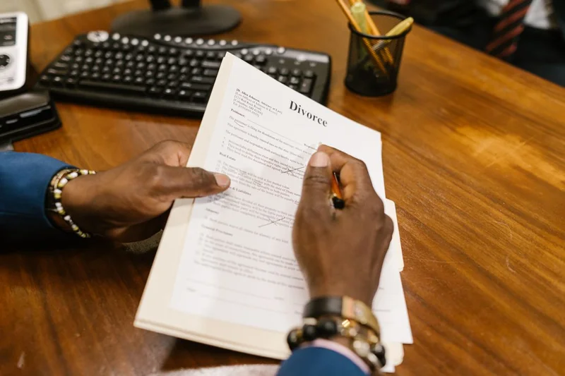 A divorce settlement document that includes selling the marital home